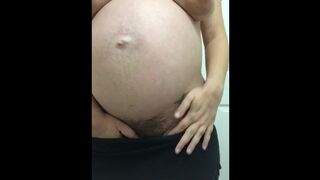 Pregnant and Getting Off in Leggings