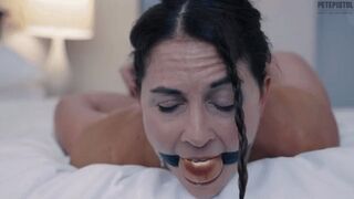 Carissa Dumond begs to be tied up, ball gagged and foot massaged by Pete Slow Motion Mobile Version