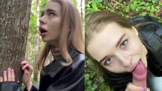 RISKY PUBLIC SEX in the forest with Californiababe